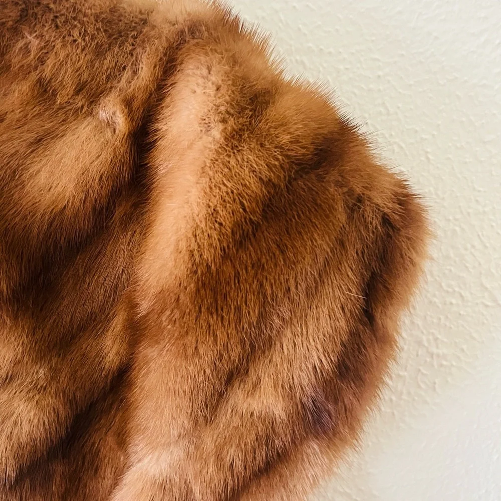 Vintage Chas. Desjardins Montreal Brown Mink Fur Shawl Capelet OS—1980s - Picture 15 of 16
